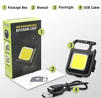 LED COB Mini Flashlights Small Water Resistant USB Rechargeable Magnetic Work Light with Folding Bracket for Walking Camping Car Repairing-thumb1