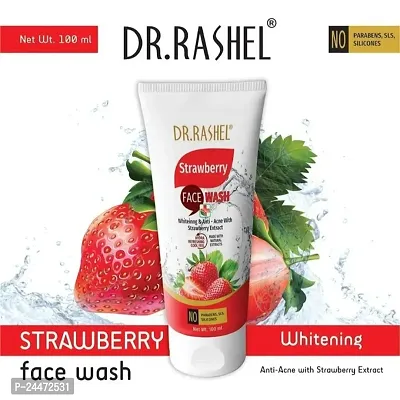 DR.RASHEL Strawberry Face Wash with Strawberry Extract for all Skin Type | Natural Face Wash For Anti-Acne  whitening Skin-thumb4