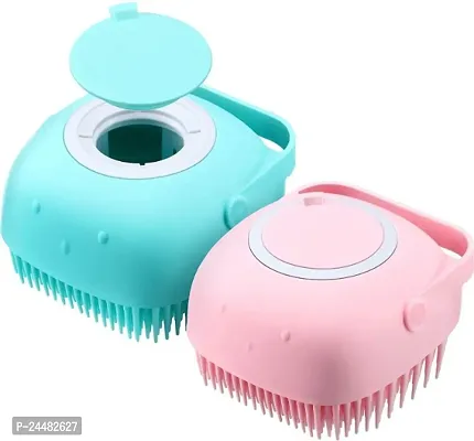 Body Brush - Bathing Brush for Skin Deep Cleaning Massage, Dead Skin Removal Exfoliating, for Men  Women Bath Brush with Soap Dispenser)(PACK OF 1 , multicolor)-thumb0