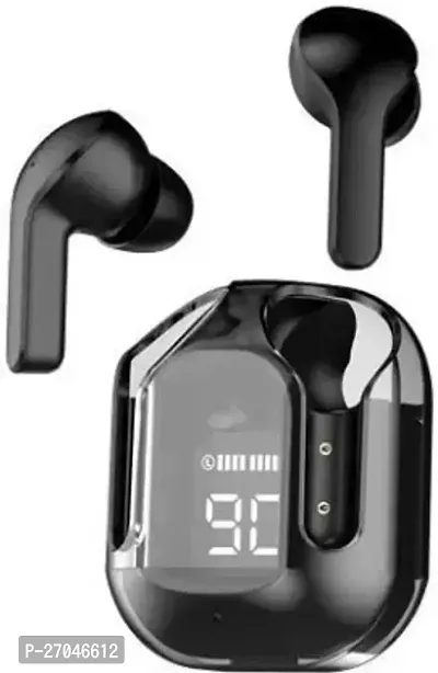 Ultrapods TWS Wireless Bluetooth in Ear Earbuds Transparent Design with Digital Display, (BLACK)-thumb4