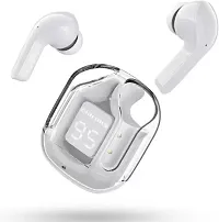 Bluetooth Earbuds with Display, Transparent Design, 20 Hrs Playtime with Fast Charging, Bluetooth 5.3 + ENC, 8mm HD BASS Drivers, IPX4 Sweat-Proof, Built-in Mic (WHITE)-thumb4