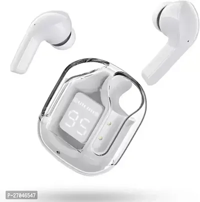 Bluetooth Earbuds with Display, Transparent Design, 20 Hrs Playtime with Fast Charging, Bluetooth 5.3 + ENC, 8mm HD BASS Drivers, IPX4 Sweat-Proof, Built-in Mic (WHITE)-thumb5