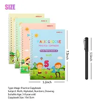 English language Magic Practice Copybook for Kids,Handwriting Practice Book 4 Pack with Pen Refill English Cursive Calligraphy Reusable Age 3-8-thumb2