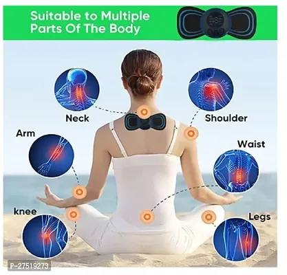 Mini Massager with 8 Modes.19 Strength Levels, Rechargeable Electric Massager Sticker, Cordless Massager, Portable Body Massage Patch For Men, Women, Shoulder, Arms, Legs, Neck Full Body