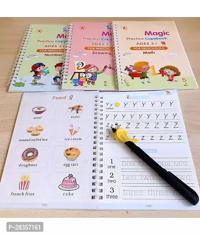 childrens magic copy book  (4 BOOK + 10 REFILL+ 1 Pen +1 Grip)-thumb0