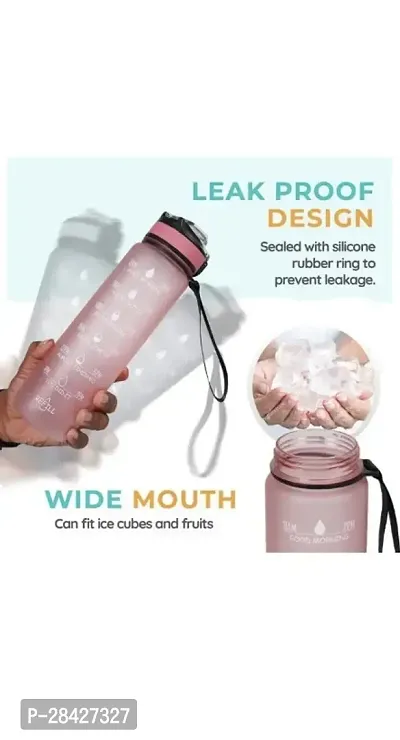 Stylish Printed Plastic Motivational Theme Water Bottle-thumb4