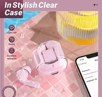 Wireless Earbuds, Transparent Charging Case and LED Digital Display, Bluetooth Earphones with ENC Noise Cancelling, Touch Control, Google Assistant and Siri Support (Blush Pink)-thumb1