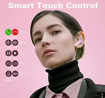 Wireless Earbuds, Transparent Charging Case and LED Digital Display, Bluetooth Earphones with ENC Noise Cancelling, Touch Control, Google Assistant and Siri Support (Blush Pink)-thumb2