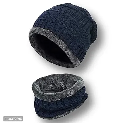 Winter Beanie Hat and Scarf Set for Men  and Women-thumb0