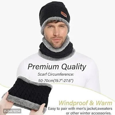 Winter Beanie Hat and Scarf Set for Men  and Women-thumb2