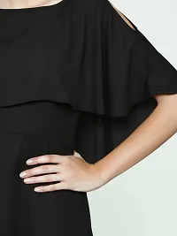 Womens Crepe Casual Cape Dress-thumb2