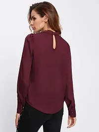 Womens Crepe Casual Full Sleeves Top-thumb2