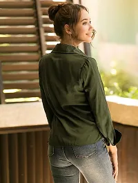 Womens Crepe Casual Full Sleeves Shirt-thumb1