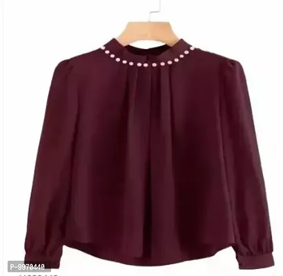 Trendy Crepe Solid Top For Women