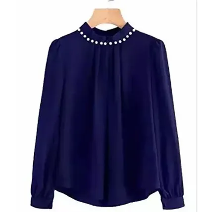 Trendy Crepe Solid Top For Women