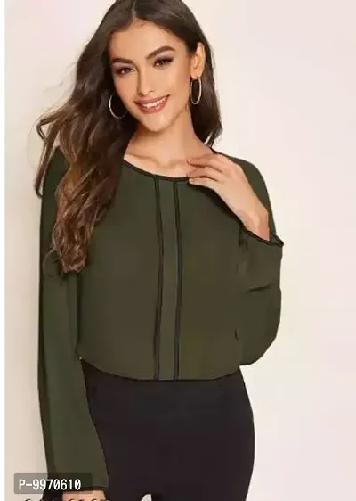 Trendy Crepe Solid Top For Women