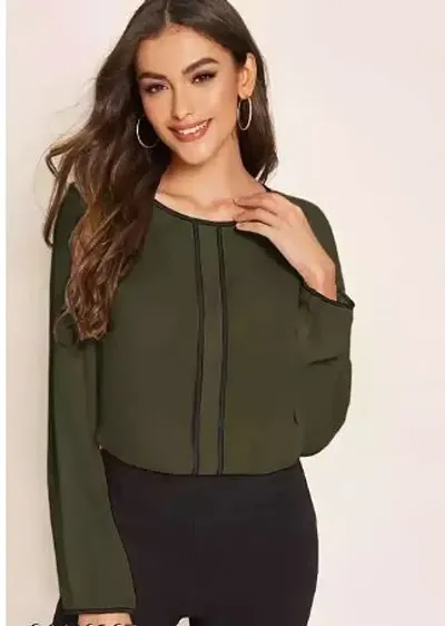 Trendy Crepe Solid Top For Women