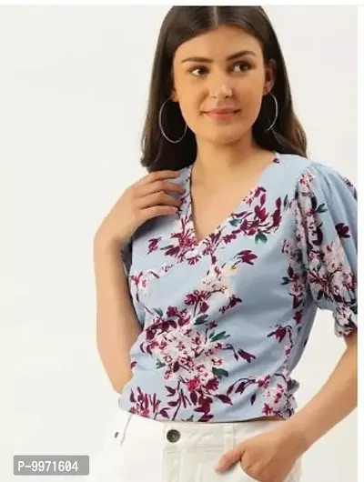 Trendy Crepe Printed Top For Women-thumb0