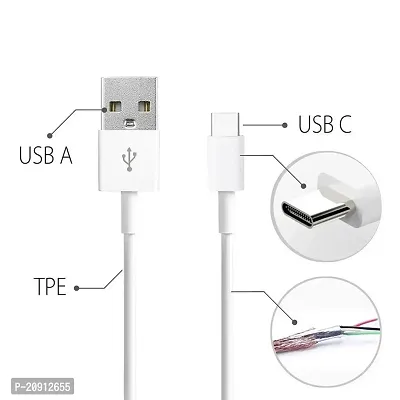 Type C to C Cable - 3.28 Feet (1 Meter) Compatible with Smartphone,White-thumb2