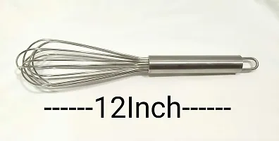 Bakers Pardise 12"" Inch Stainless Steel Whisker Hand Blender Cake Batter Mixer Egg Beater-thumb1