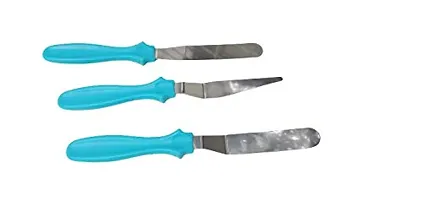 Bakers Pardise 3-in-1 Stainless Steel Cake Icing Pallete Knife Set 3-Pieces Multicolor-thumb2