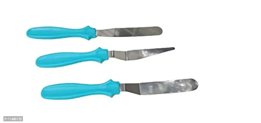 Bakers Pardise 3-in-1 Stainless Steel Cake Icing Pallete Knife Set 3-Pieces Multicolor-thumb3