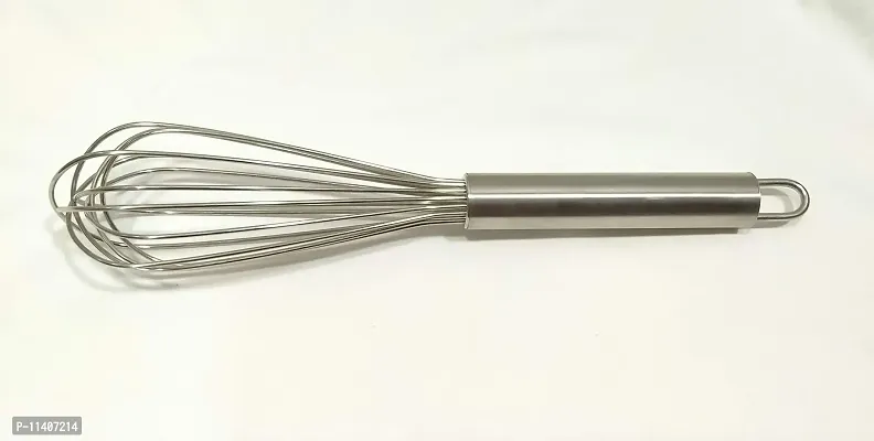 Bakers Pardise 12"" Inch Stainless Steel Whisker Hand Blender Cake Batter Mixer Egg Beater-thumb2