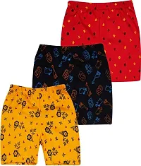 SAN TEE Short For Boys  Girls Casual Printed Pure Cotton  (Multicolor, Pack of 3)-thumb1