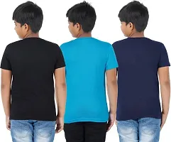 SAN TEE Boys Multicolor Cotton Tshirts  Polos Pack of 3-thumb1