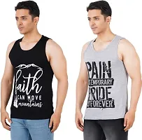 SAN TEE Gym Vests | Sleeveless Vest ( Multicolor , Pack of 2 )-thumb3