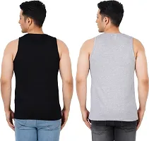 SAN TEE Gym Vests | Sleeveless Vest ( Multicolor , Pack of 2 )-thumb1