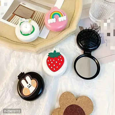 Cartoon Printed Mini Mirror with Comb-thumb2