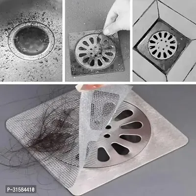 Drain Mesh Stickers Disposable Shower Drain Hair Catcher,-thumb3