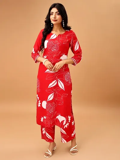 Stylish Cotton Blend Kurta Bottom Set For Women