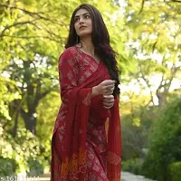 Fabrilon A-Line Red Tree Solid Kurta , Dupatta  Bottom Set-thumb1