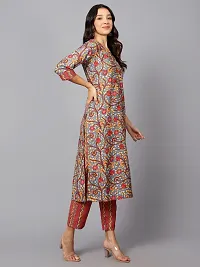 A-Line Multicoloured Printed Rayon Kurta Bottom-thumb1