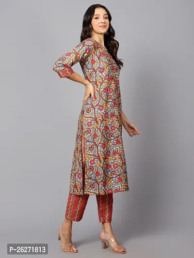 A-Line Multicoloured Printed Rayon Kurta Bottom-thumb2