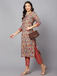 A-Line Multicoloured Printed Rayon Kurta Bottom-thumb4