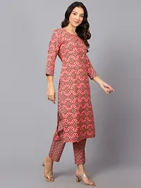 A-Line Red Printed Rayon Kurta Bottom-thumb2