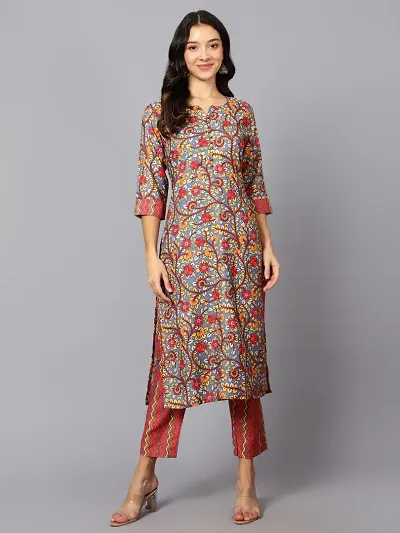 Stylish Rayon Printed Kurta Bottom Set