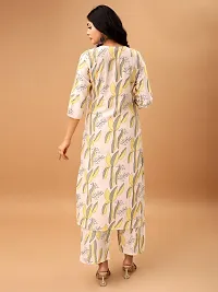 Stylish Yellow Cotton Blend Kurta Bottom Set For Women-thumb2