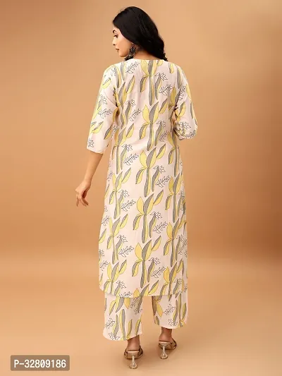 Stylish Yellow Cotton Blend Kurta Bottom Set For Women-thumb3