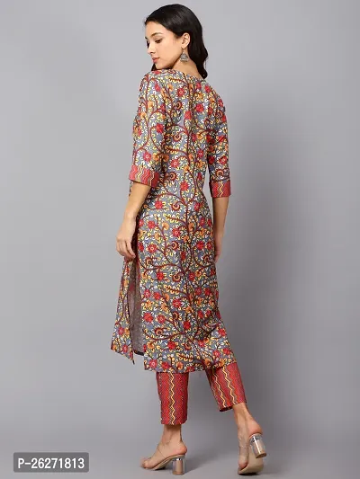 A-Line Multicoloured Printed Rayon Kurta Bottom-thumb4