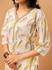 Stylish Yellow Cotton Blend Kurta Bottom Set For Women-thumb3