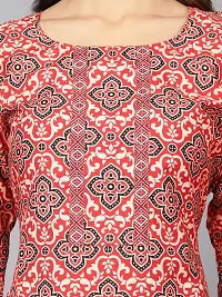 A-Line Red Printed Rayon Kurta Bottom-thumb3