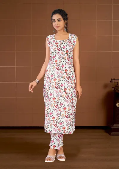 Stylish Cotton Printed Kurta Bottom Set