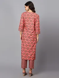 A-Line Red Printed Rayon Kurta Bottom-thumb1