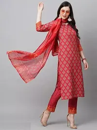 Classic Rayon Printed Kurta, Bottom and Dupatta Set for Women-thumb4