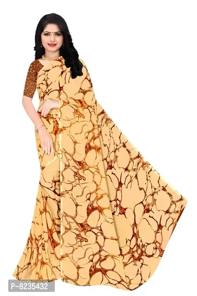 Classic Georgette Printed Saree with Blouse piece