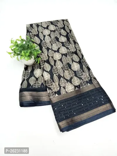 Classic Cotton Silk Saree with Blouse piece for women-thumb0